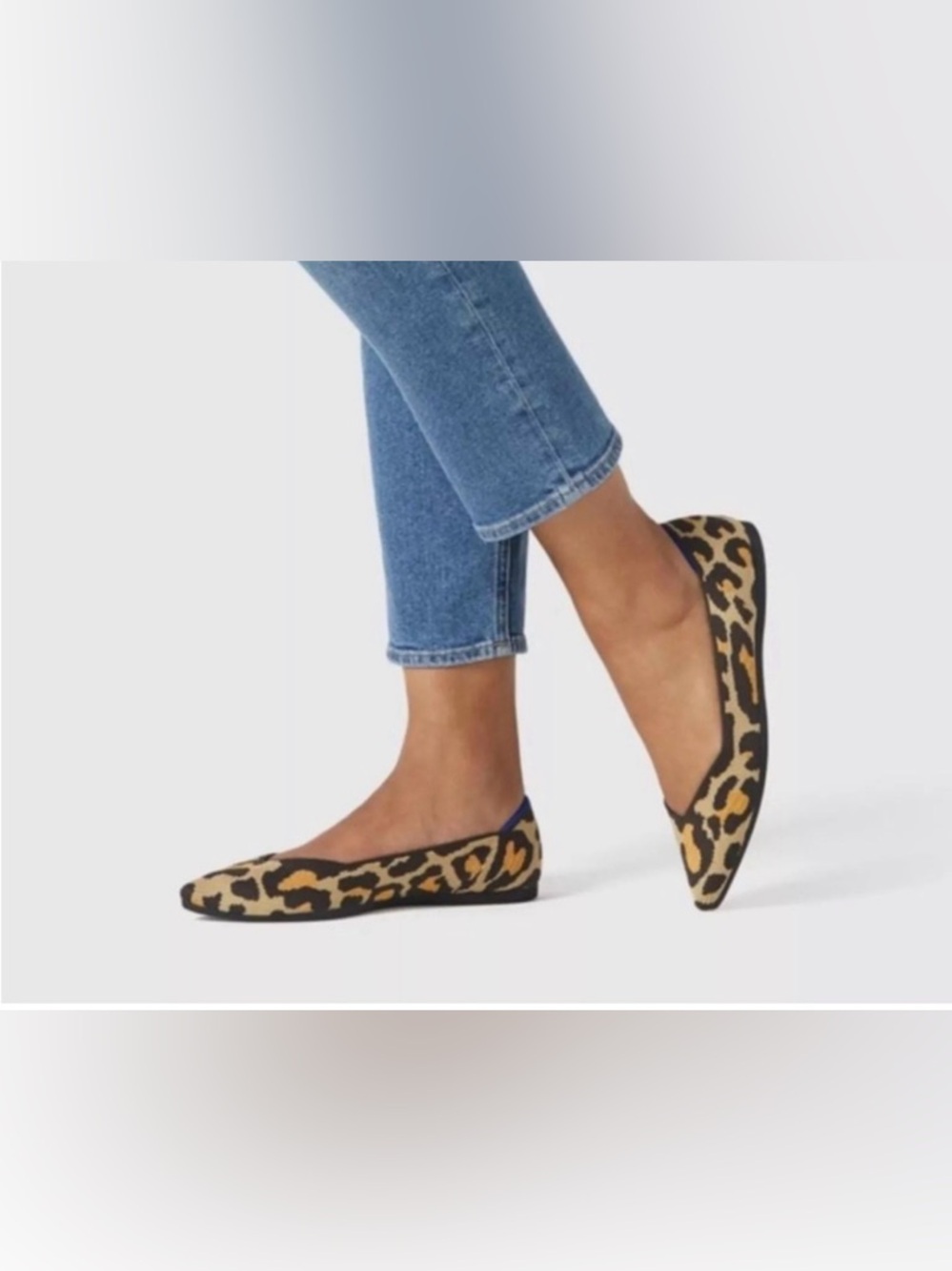 Rothy's Leopard Print Pointed Flats in Tan, Black, Brown